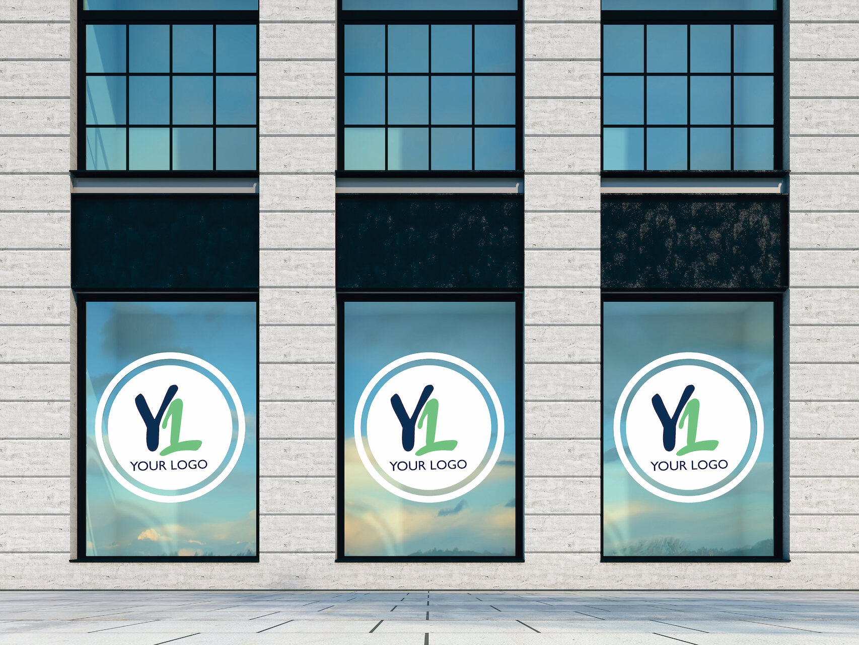 Mockup of some window signage