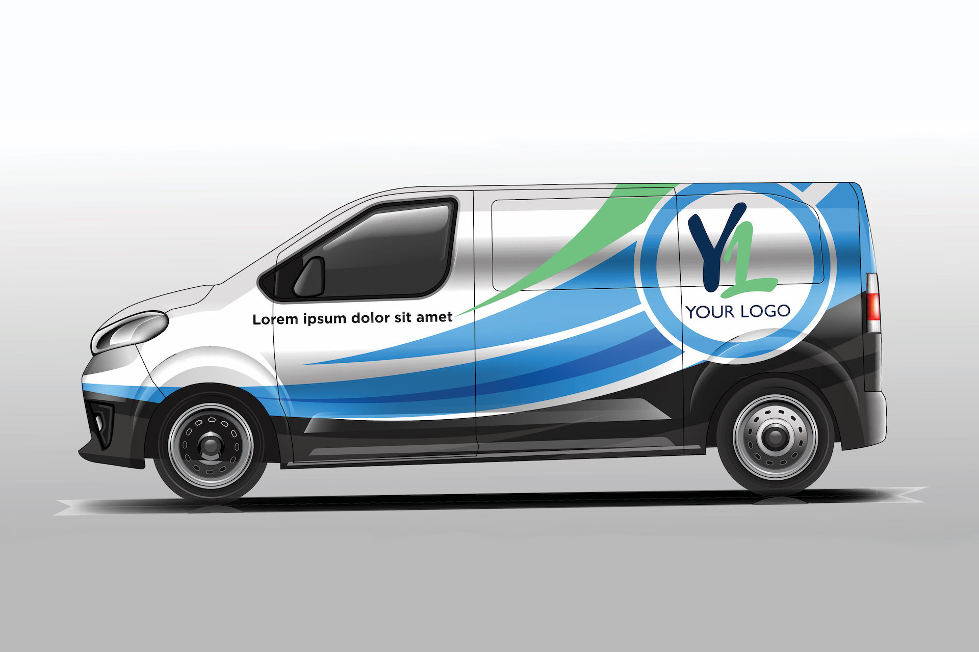 Mockup of a vehicle wrap