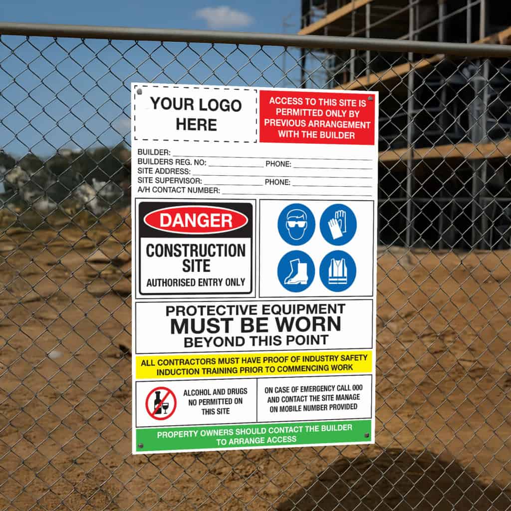 Site entry sign
